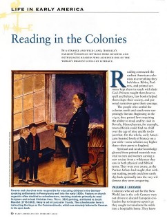 Reading in the Colonies